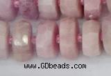 CRB830 15.5 inches 8*18mm faceted rondelle kunzite beads