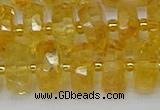 CRB845 15.5 inches 8*16mm faceted rondelle citrine beads