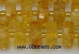 CRB846 15.5 inches 8*18mm faceted rondelle citrine beads