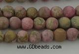 CRC1001 15.5 inches 6mm round matte rhodochrosite gemstone beads