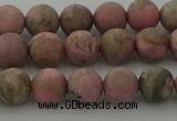 CRC1002 15.5 inches 8mm round matte rhodochrosite gemstone beads