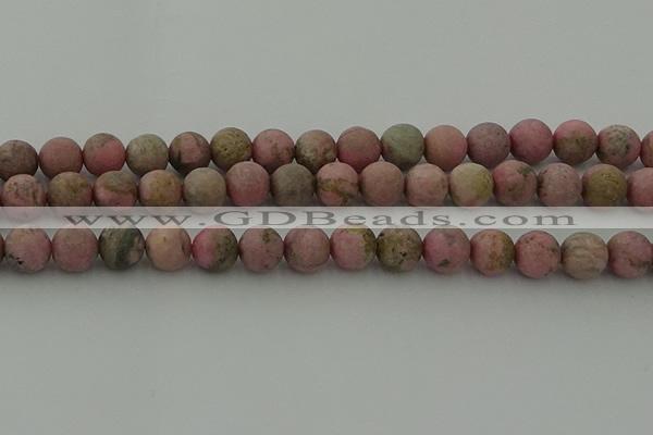 CRC1004 15.5 inches 12mm round matte rhodochrosite gemstone beads