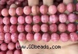 CRC1051 15.5 inches 12mm round rhodochrosite beads wholesale