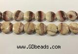 CRC1071 15.5 inches 25mm flat round rhodochrosite beads