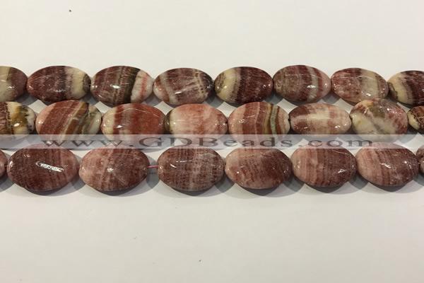 CRC1080 15.5 inches 18*25mm oval rhodochrosite beads wholesale