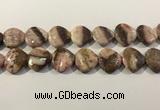 CRC1092 15.5 inches 25*25mm heart rhodochrosite beads wholesale