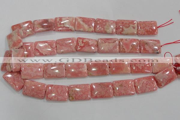 CRC110 15.5 inches 18*25mm rectangle natural argentina rhodochrosite beads