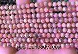 CRC1170 15.5 inches 5mm faceted round rhodochrosite gemstone beads