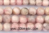 CRC1195 15 inches 4mm round rhodochrosite gemstone beads