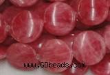 CRC12 16 inches 18mm coin rhodochrosite gemstone beads wholesale