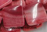 CRC15 16 inches 30*30mm square rhodochrosite beads wholesale