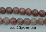 CRC202 16 inches 8mm round rhodochrosite gemstone beads wholesale