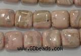 CRC302 15.5 inches 12*12mm square Peru rhodochrosite beads