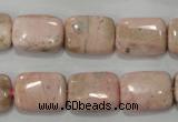 CRC304 15.5 inches 12*16mm rectangle Peru rhodochrosite beads