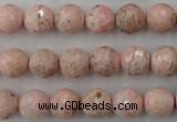 CRC454 15.5 inches 12mm faceted round Argentina rhodochrosite beads