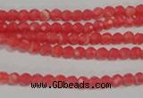 CRC510 15.5 inches 4mm faceted round synthetic rhodochrosite beads