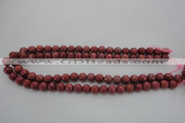 CRC803 15.5 inches 10mm faceted round Brazilian rhodochrosite beads