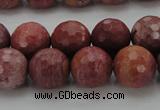 CRC805 15.5 inches 14mm faceted round Brazilian rhodochrosite beads