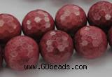 CRC806 15.5 inches 16mm faceted round Brazilian rhodochrosite beads