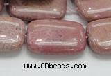 CRC83 15.5 inches 22*30mm rectangle rhodochrosite gemstone beads