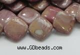 CRC85 15.5 inches 13*13mm diamond rhodochrosite gemstone beads