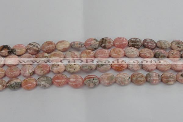 CRC930 15.5 inches 8*12mm oval natural rhodochrosite beads