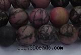 CRD26 15.5 inches 10mm round matte rhodonite beads wholesale