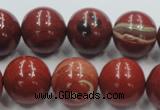 CRE03 16 inches 18mm round natural red jasper beads wholesale