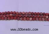 CRE160 15.5 inches 4mm round matte red jasper beads