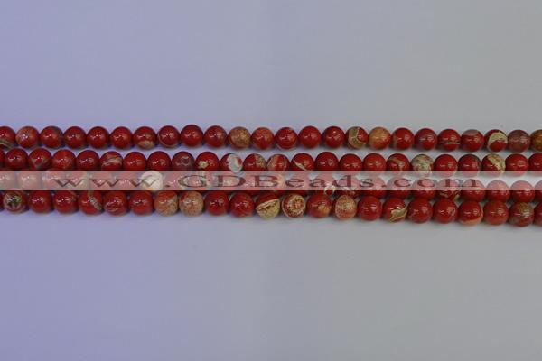 CRE301 15.5 inches 6mm round red jasper beads wholesale