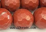 CRE363 15 inches 12mm faceted round red jasper beads wholesale