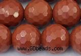 CRE365 15 inches 8mm faceted round red jasper beads