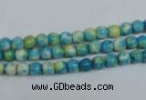 CRF100 15.5 inches 4mm round dyed rain flower stone beads wholesale