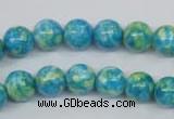 CRF102 15.5 inches 8mm round dyed rain flower stone beads wholesale