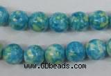 CRF103 15.5 inches 10mm round dyed rain flower stone beads wholesale