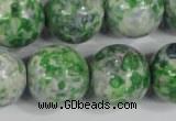 CRF158 15.5 inches 20mm round dyed rain flower stone beads wholesale