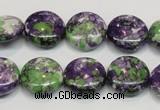 CRF16 15.5 inches 16mm flat round dyed rain flower stone beads