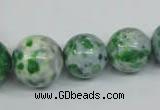 CRF162 15.5 inches 10mm - 20mm round dyed rain flower stone beads