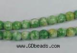 CRF181 15.5 inches 6mm round dyed rain flower stone beads wholesale