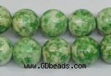 CRF185 15.5 inches 14mm round dyed rain flower stone beads wholesale