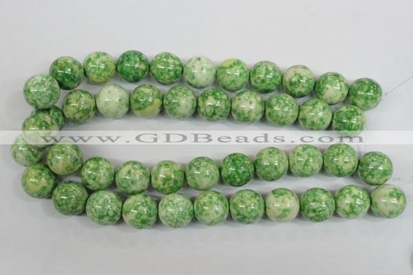 CRF187 15.5 inches 18mm round dyed rain flower stone beads wholesale