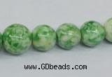 CRF192 15.5 inches 10mm - 20mm round dyed rain flower stone beads