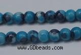 CRF274 15.5 inches 3mm round dyed rain flower stone beads