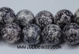 CRF285 15.5 inches 14mm round dyed rain flower stone beads