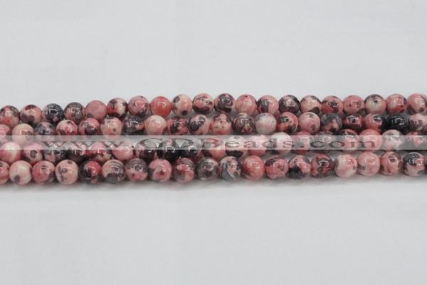 CRF303 15.5 inches 10mm round dyed rain flower stone beads wholesale