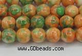 CRF309 15.5 inches 8mm round dyed rain flower stone beads wholesale