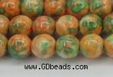 CRF311 15.5 inches 12mm round dyed rain flower stone beads wholesale