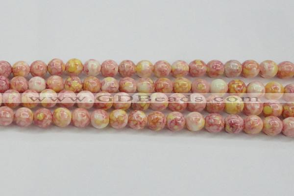 CRF319 15.5 inches 14mm round dyed rain flower stone beads wholesale