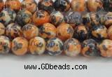 CRF321 15.5 inches 4mm round dyed rain flower stone beads wholesale