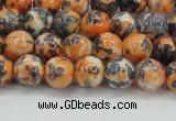 CRF322 15.5 inches 6mm round dyed rain flower stone beads wholesale